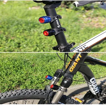 Deemount bicykel zadné svetlo výstražné svetlo carat typ USB nabíjanie waterproof6-20 hodín červené a biele svetlo, farba bezpečnostné svetlometov