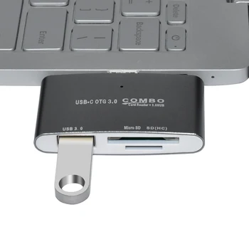 DeepFox 2 v 1, USB 3.0 Hub, Micro USB OTG Hub Multi USB Rozbočovač SD/Micro SD Card Reader Nabíjací Port Pre PC Tablet Android