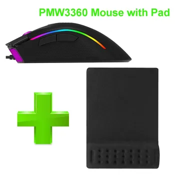 Delux M625 Káblové 7D Herná Myš Ergonomický PMW3360 12000 dpi RGB Podsvietenie PC Počítač Hráč Myší S Zápästí Zvyšok Podložka pod Myš Auta