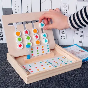 Deti Drevené Puzzle Hry Učebné Pomôcky Montessori Skoro Vzdelávacie Tvar Farby Zodpovedajúce Hračka Logické Myslenie Školenia Hračka