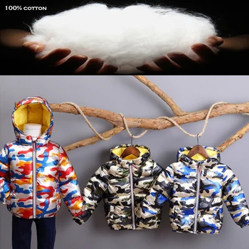 Detské kamufláž kabát 2020 Nová zimná bunda pre chlapcov Bavlnené oblečenie zahustiť teplé deti móda kabát pre dievčatá 2-8 rokov