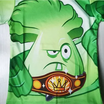 Detské letné tričká Rastliny Vs Zombie Wars Chlapčenské Odevy Karikatúra Vzor Chlapcov, Oblečenie pre Deti O-Neck T-shirt Topy 4-14T