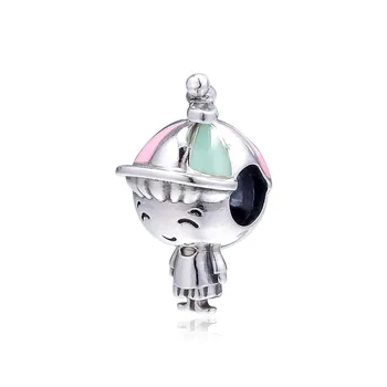 Deň matiek Vrtule Klobúk Chlapec Kúzlo Autentické 925 Silver Šperky zodpovedá Európskym Charms Náramky DIY Korálky Pre Šperky Robiť