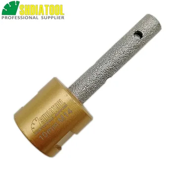 DIATOOL 2 ks 10 mm Vákuové Brazed Diamant prsta bitov S M14 Závit Zväčšiť tvar kolo skosenie existujúce otvory