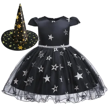 Dievčatá Čarodejnice Halloween Vianoce Batoľa Detský Tutu Šaty, Baby, Deti, Oblečenie Princezná Šaty Party Šaty, Kostým 1 2 4 6 8Y