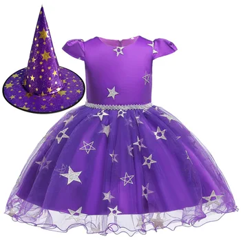 Dievčatá Čarodejnice Halloween Vianoce Batoľa Detský Tutu Šaty, Baby, Deti, Oblečenie Princezná Šaty Party Šaty, Kostým 1 2 4 6 8Y