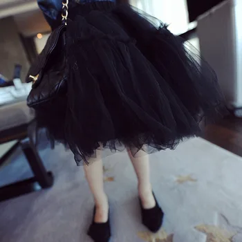 Dievčatá čistej gázy Tutu sukne, horúce nové čierne telo perlinkové tkaniny sukne kolokačných osobnosti
