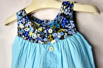 Dievčenské šaty letné detské šaty bavlna, šitie Nové Módne Dieťa Sladká Princezná Šaty deti Kvetinové Šaty