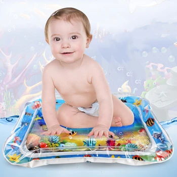 Dieťa Dieťa Hrať Mat S Magic Zem Ryby Zahustiť PVC s Nafukovacou Bruško Dieťa Čas Batoľa koberec s rybami pre deti