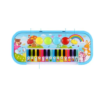 Dieťa predškolského Vzdelávania Puzzle Klavír, Hudobná Hračka Detí Multifunkčné 24 Tlačidlo Candy Klávesnice
