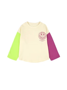 Dieťa T-shirt Jar Modely Base Tričko kórejská Verzia Detí Spojov Pozýva Chlapcov Bavlna Jar a na Jeseň Kabát Muž