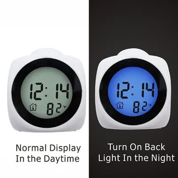 Digitálny Budík Funkcia Hlasového Hovoru LED Projekcie, Alarm, Zobrazenie Teploty prebudiť svetlo Sledovať Tabuľka Domova Klok#5%