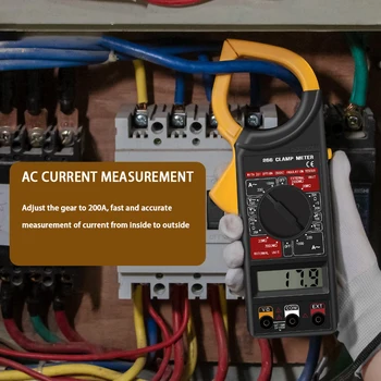Digitálny Current Clamp Meter Non-kontakt Multimeter Voltmeter Ohmmeter Ammeter Ohmmeter Meter Bzučiak Údaje Podržte AC DC