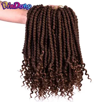 DinDong 12 Palcový 12Roots Senegalese Twist Vlasy Háčkovanie Vrkoč predlžovanie Vlasov Čisté Syntetické Vlasy Pletenie Pre Ženy