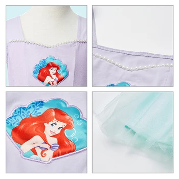 Disney Ariel Princezná Šaty Dievčatá Cosplay Kostým, Šaty, Malá Morská víla Šaty Role-play Kostým Dieťa Pre Dievča Nóbl Oblečenie