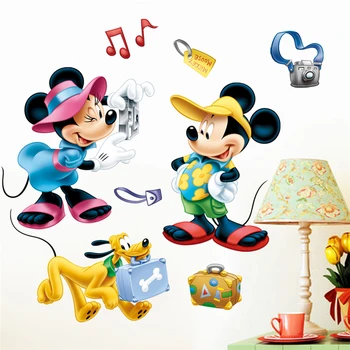 Disney mickey minnie pluto fotografiu klienta samolepky na stenu spálne domova cartoon stenu pvc nástenné art plagáty