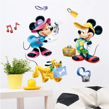 Disney mickey minnie pluto fotografiu klienta samolepky na stenu spálne domova cartoon stenu pvc nástenné art plagáty