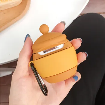 Disney Pre Apple AirPods 1 2 Honey Pot 3D animovaný Prípade Airpods Plnenie Box Mäkká Silikónová Slúchadlá do uší Ochranný Kryt