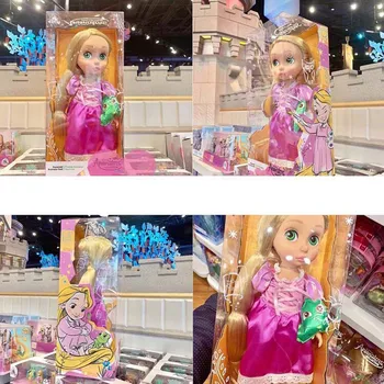 Disney Princezná 40 CM Salon Bábika Rapunzel Anime Módne Bábiky Dievča Predstierať, že Hrať Hračka Akcie Obrázok Pre Deti Vianočné Najlepší Darček