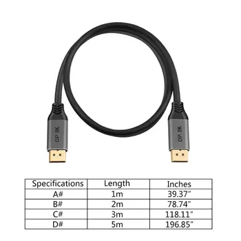 DisplayPort 1.4 Kábel 4K 8K HDR 60Hz 144Hz Display Port Adaptéra Pre Video PC