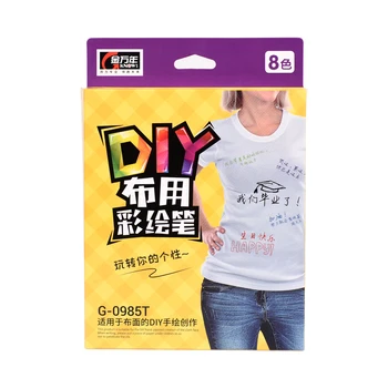 DIY 8Colors Textílie značku T-shirt Textilné Tkaniny Rysovacie Pero Non-jedovaté Pigmentu-založené Značky Handpainting Umenie Maľovať Pero
