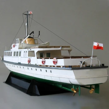 DIY Papier Model 1:100 poľské Pobrežie Trajektové Lode Montáž Ručné Práce 3D Puzzle Hra, Deti Hračka