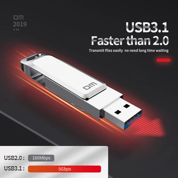 DM PD168 DM USB C Typ C USB3.0 Flash PD168 32 GB, 64 G 128G 256G pre Andriods Pamäti prístroja, MINI Usb