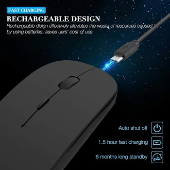 Dobíjacia Bezdrôtová Myš USB Duálny Režim Herných Myší pre PC Gamer Notebook @M23