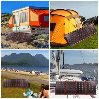 Dokio 200W (50W*4) Solárny Panel 12V/18V Flexibilné Foldble Solárny Panel usb Prenosné Solárne Stavebnice Pre Člny/Out-door Camping