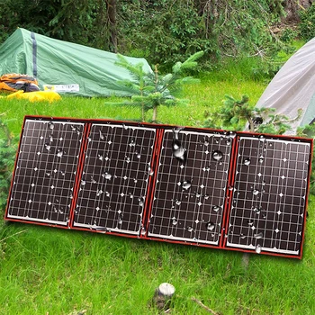 Dokio 200W (50W*4) Solárny Panel 12V/18V Flexibilné Foldble Solárny Panel usb Prenosné Solárne Stavebnice Pre Člny/Out-door Camping
