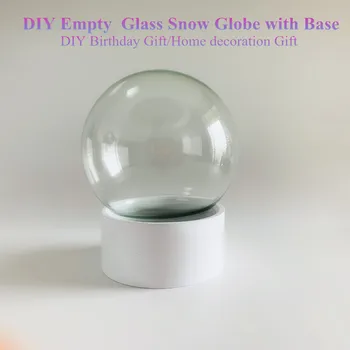 Domáce dekorácie Crystal snow globe DIY so stojanom Zeme, vody, snehu svete svadobné bithday darček pre milovníkov snehová guľa remesiel snehu dome