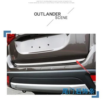 Doprava zadarmo Pre 2016 Mitsubishi Outlander Vysoko kvalitnej nerezovej ocele Zadné veko Kufra výbava kryt batožinového priestoru svetlo bar Auto styling