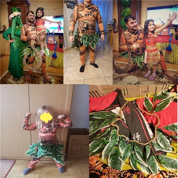 Dospelí & Dieťaťa, Cosplay Kostýmy Moana Maui Tetovanie T Košele, Nohavice Halloween Party Pre Dospelých Mens Deti Cosplay Kostým