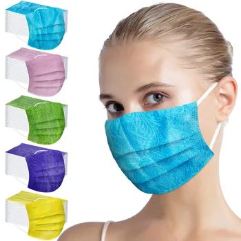 Dospelých Masku, Jednorazové Zmiešané Farby Jednorazové Spunlace Priedušná Tkaniny Plastický Masku Na Tvár