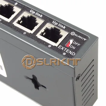 DSLRKIT 250M 10 Portov 8 PoE Injektor Napájania Cez Ethernet Switch bez Napájacieho Adaptéra