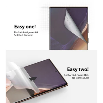 Dual Ľahké Krídla Ringke Screen Protector pre Galaxy Note 20 Ultra Vysoké Rozlíšenie, Ľahké Aplikácia Film [2 Pack]