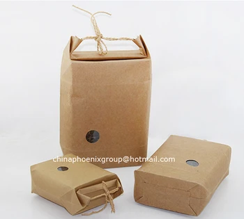 Dura-Pomoc 50pcs L14*W8*H20.5cm uzatvárateľnom papier taška na Darček Ryža, Čaj, Snack balenie potravín kraft tašky okno doprava zadarmo