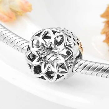 Duté Kvety Kvitnúce lotus 925 Sterling Silver Charms korálky Pre šperky, takže Fit Pôvodné Kúzlo Ženy Náramky