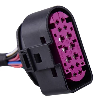 DWCX 14 Pin Auto Xenónové HID predné svetlo Plug Pigtail Konektor Svetlomet Adatper 1J0973737 vhodné pre Audi Q5 Q7, TT A4 S4 A5 A6 A8 TTRS