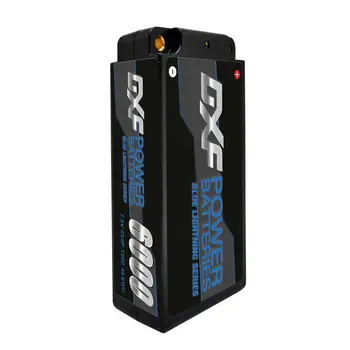 DXF Lipo Batérie 2S Shorty Lipo 7.6 V 6000mah 120C s 4 mm Bullet Súťaže Krátke-Pack pre 1/10 Buggy