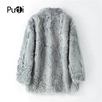Dámske zimné teplé reálne ovčie kožušiny kabát, kabát voľný čas lady žena reálne ovce kožené sako vyhovovali kabát B401703