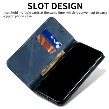 Džínsové Tkaniny Peňaženky Flip puzdro Pre iPhone 12 Pro Prípade Magnetické Flip Kartu Ochranný Kryt Pre iPhone 12 Pro Max 12 Mini