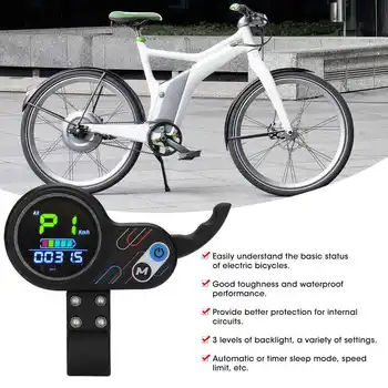 E-Bike Elektrický Skúter LCD Displej Regulátora Otáčok 3 Úrovne Podsvietenia Plastové Elektrické Vozidlo Radič Upravený Nástroj