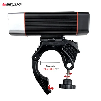 EasyDo Cyklistické Svetlo na Bicykel 5200mAH Spoplatnené Veľká Kapacita Batérie IP65 Vodeodolný Power Bank Otočná 360 stupeň Na Bicykli