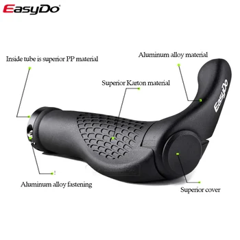 EasyDo Požičovňa Bicyklov Komponenty Bar končí MTB Riadítka Gumové Gripy & zliatiny horčíka držadlo, Ergonomické Mäkké Rukoväte 1020D