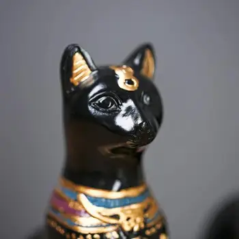 Egyptský Živice Mačka Bookends Vintage Socha Regálové Moderného Umenia Figúrka Socha na Stôl Nordic Domáce Dekorácie Príslušenstvo