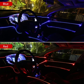 EL Drôt auto led pásy svetlo Neón dekorácie svetlo Na Mitsubishi Asx Lancer 10 Outlander Pajero Sport 9 Colt Galant Grandis