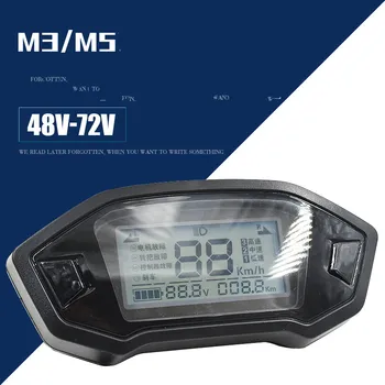 Elektrické Príslušenstvo Vozidla LCD Meter počítadlo kilometrov M3 M5 48V 60V 72V Rýchlomer Elektriny Displej