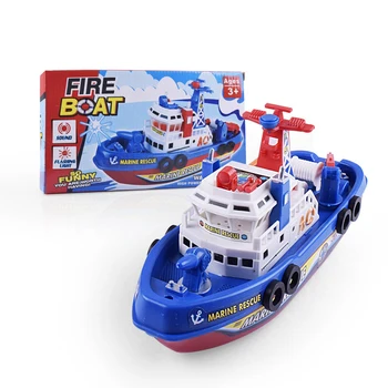 Elektrické Vysokej Rýchlosti, Hudby Ľahký Čln Hračky Pre Deti Námorné Záchranné Model Fireboat Chlapci Rozstrekovaný Požiaru Lodi Vzdelávacie Hračka