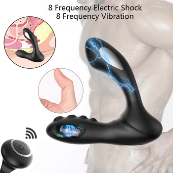 Elektrický impulz šok vibrátor prostaty pulz elektrické sex šok análny vibrátor, dildo diaľkové stimulátor prostaty perineum mužov hračky